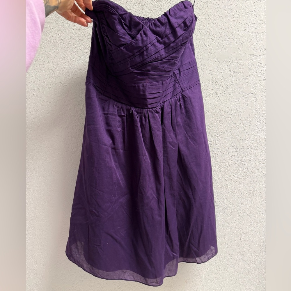 NWOT Elegant Eggplant Strapless Dress 10